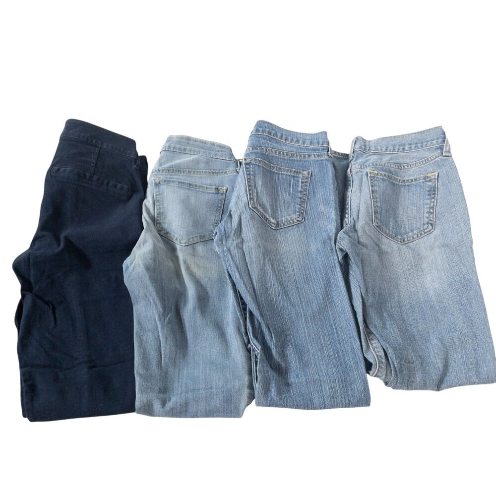 Bundle of Old Navy Denim Dark and Light Wash Straight and Skinny Back to School